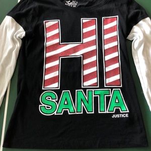Girls justice Christmas shirt